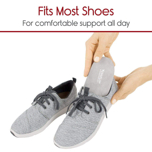 Vive Health Women's Gel Insoles, Full Length, featuring shock-absorbing honeycomb inserts. Moovkart