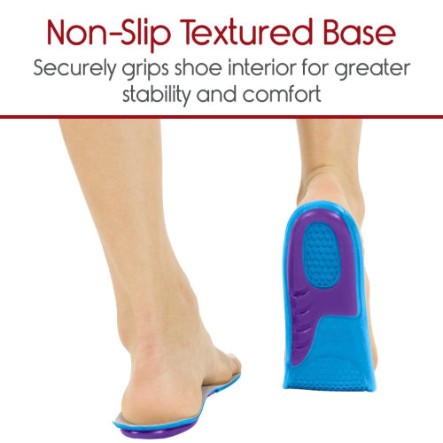 Vive Health Women's Gel Insoles, Full Length, Foot Pain Relief