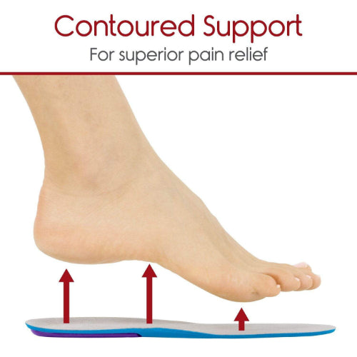 Vive Health Women's Gel Insoles, Full Length, Foot Pain Relief