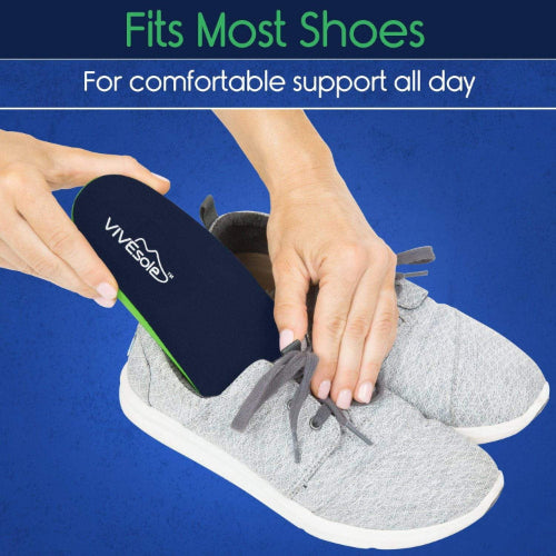 Vive Health Plantar Series Full Length Insoles, Large