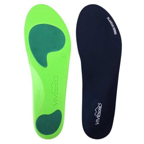 Vive Health Plantar Series Full Length Insoles, Heel/Arch Support, Small