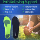 Vive Health Plantar Series Full Length Insoles, X-Large, Foam Arch Support and Antimicrobial Lining