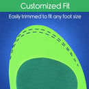 Vive Health Plantar Series Full Length Insoles, X-Large, Foam Arch Support and Antimicrobial Lining