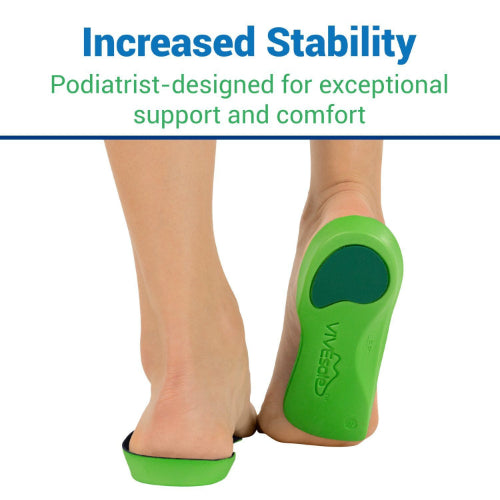 Vive Health Plantar Series 3/4 Length Insoles, Small