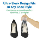Vive Health High Heel Insoles, Non-Slip Slim Gel Cushioning Inserts for 2-Inch Heels, 1 Pair