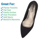 Vive Health High Heel Insoles, Non-Slip Slim Gel Cushioning Inserts for 2-Inch Heels, 1 Pair