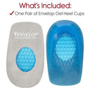 Vive Health Gel Heel Cups for Men, Contoured Medical Support and Pressure Relief, Pair