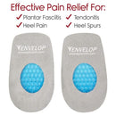 Vive Health Gel Heel Cups for Women, Contoured Medical Support and Pressure Relief, Pair