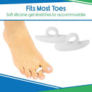 Vive Health Hammer Toe Splint, Soft Silicone Gel Cushion, Toe Straightener with Single Loop, 2 Pack