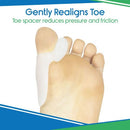 Vive Health Bunion Protector with Toe Spacer, Reusable Gel Cushions and Pain Relief for Hallux Valgus, 2 Pack