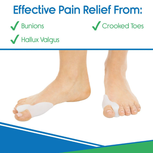 Vive Health Bunion Protector, Toe Spacer, Reusable Silicone, 2 Pc