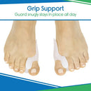 Vive Health Bunion Protector with Toe Spacer, Reusable Gel Cushions and Pain Relief for Hallux Valgus, 2 Pack