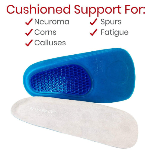 Vive Health 3/4 Length Gel Insoles For Women