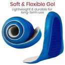 Vive Health Women's Gel Insoles, 3/4 Length, Shock-Absorbing Support for Plantar Fasciitis