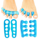 Vive Health Toe Separators, Flexible Gel, Two Styles, 4Pc, Blue Medium