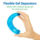 Vive Health Toe Separators, Flexible Gel, Two Styles, 4Pc, Blue Medium