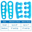 Vive Health Toe Separators, Flexible Gel, Two Styles, 4Pc, Blue Medium