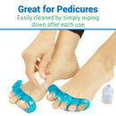 Vive Health Toe Separators, Flexible Gel, Two Styles, 4Pc, Blue Medium