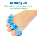 Vive Health Toe Separators, Flexible Gel, Two Styles, 4Pc, Blue Medium