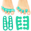 Vive Health Toe Separators, Flexible Gel, Two Styles, 4Pc, Green Medium
