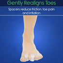 Vive Health Toe Spacers, Concave Gel Separators, White, 6 Count
