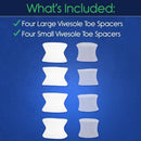 Vive Health Toe Spacers, Concave Gel Separators, White, 6 Count