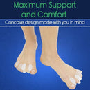 Vive Health Toe Spacers, Concave Gel Separators, White, 6 Count