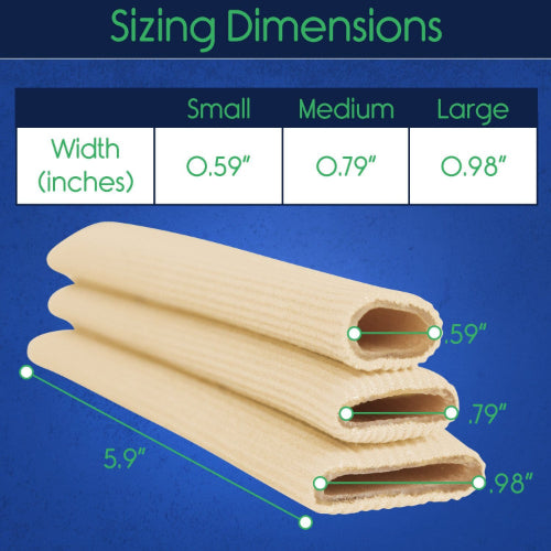Vive Health Toe Sleeves with Assorted Widths, 6 Tubes