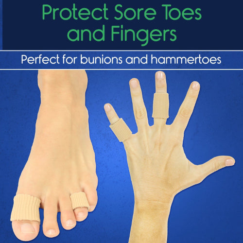 Vive Health Toe Sleeves, Cotton/Gel Lining, 6 Tubes, Medium