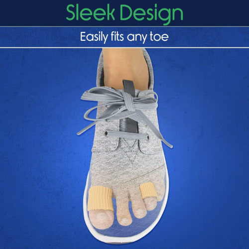 Vive Health Toe Sleeves, Cotton/Gel Lining, 6 Tubes, Medium