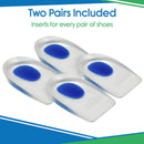 Vive Health Silicone Heel Cup, Shock Absorbing Inserts for Heel Pain and Plantar Fasciitis Relief