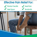Vive Health Silicone Heel Cups for Men, Targeted Gel Cushioning and Pain Relief, 3 Pairs, Large