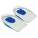 Vive Health Silicone Heel Cups for Men, Targeted Gel Cushioning and Pain Relief, Large, 1 Pair