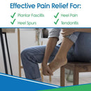 Vive Health Silicone Heel Cups for Men, Targeted Gel Cushioning and Pain Relief, Large, 1 Pair