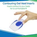 Vive Health Silicone Heel Cups for Men, Small, Targeted Gel Cushioning and Pain Relief, 1 Pair
