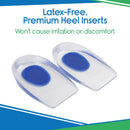 Vive Health Silicone Heel Cups for Men, Small, Targeted Gel Cushioning and Pain Relief, 1 Pair