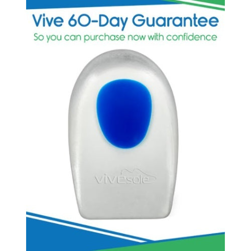 Vive Health Silicone Heel Cups For Men, Small, 1 Pair