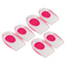 Vive Health Silicone Heel Cups for Women, Targeted Gel Cushioning and Pain Relief, 3 Pairs, Large