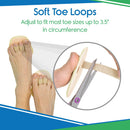 Vive Health Double Toe Splint, with Adjustable Loops, Foam Layers, 1 Pair