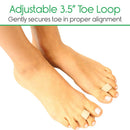 Vive Health Adjustable Toe Splint with Cushioned Metatarsal Pad And Elastic Loop, 2 Pack