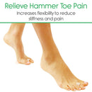 Vive Health Adjustable Toe Splint with Cushioned Metatarsal Pad And Elastic Loop, 2 Pack