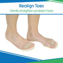 Vive Health Triple Toe Splint, Foam/Fabric Layers with Adjustable Loops, 1 Pair