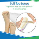 Vive Health Triple Toe Splint, Foam/Fabric Layers with Adjustable Loops, 1 Pair