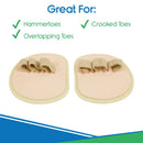 Vive Health Triple Toe Splint, Foam/Fabric Layers with Adjustable Loops, 1 Pair