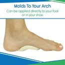 Vive Health Felt Arch Pads with Removable Layers, Trimmable, 12-Pack, One Size for Foot Pain Reief