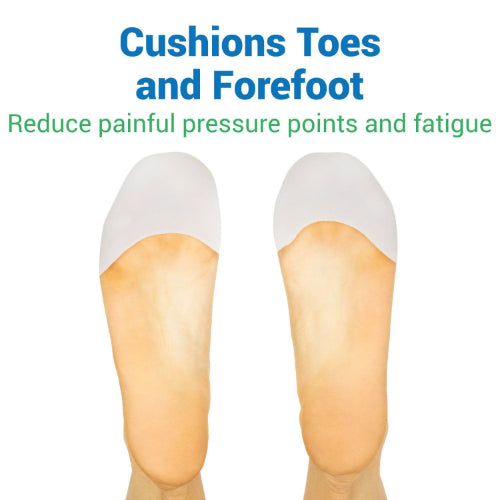 Vive Health flexible and breathable toe caps for all-day comfort. Moovkart.