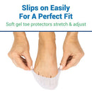 Vive Health Toe Pouches, Perforated Silicone Gel, Reusable Protectors for Pressure Relief, 2 Pairs