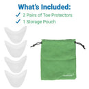 Vive Health Toe Pouches, Perforated Silicone Gel, Reusable Protectors for Pressure Relief, 2 Pairs