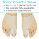 Vive Health Bunion Bundle provides Cushioning gel pads and toe separators for bunion relief, comfort, and foot alignment, Moovkart
