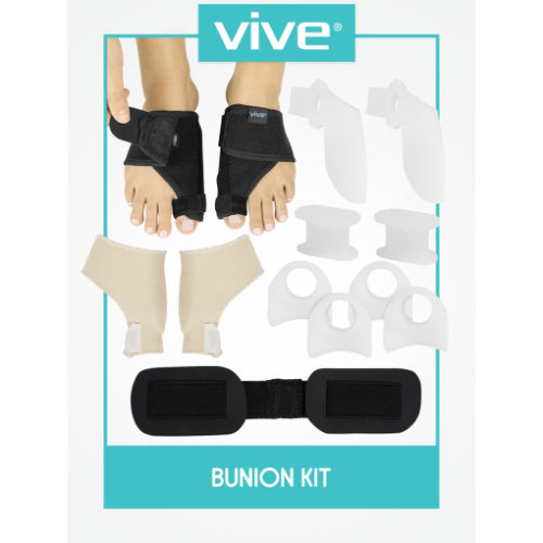 Vive Health Bunion Bundle Relief Kit with Gel Pads and Toe Separators